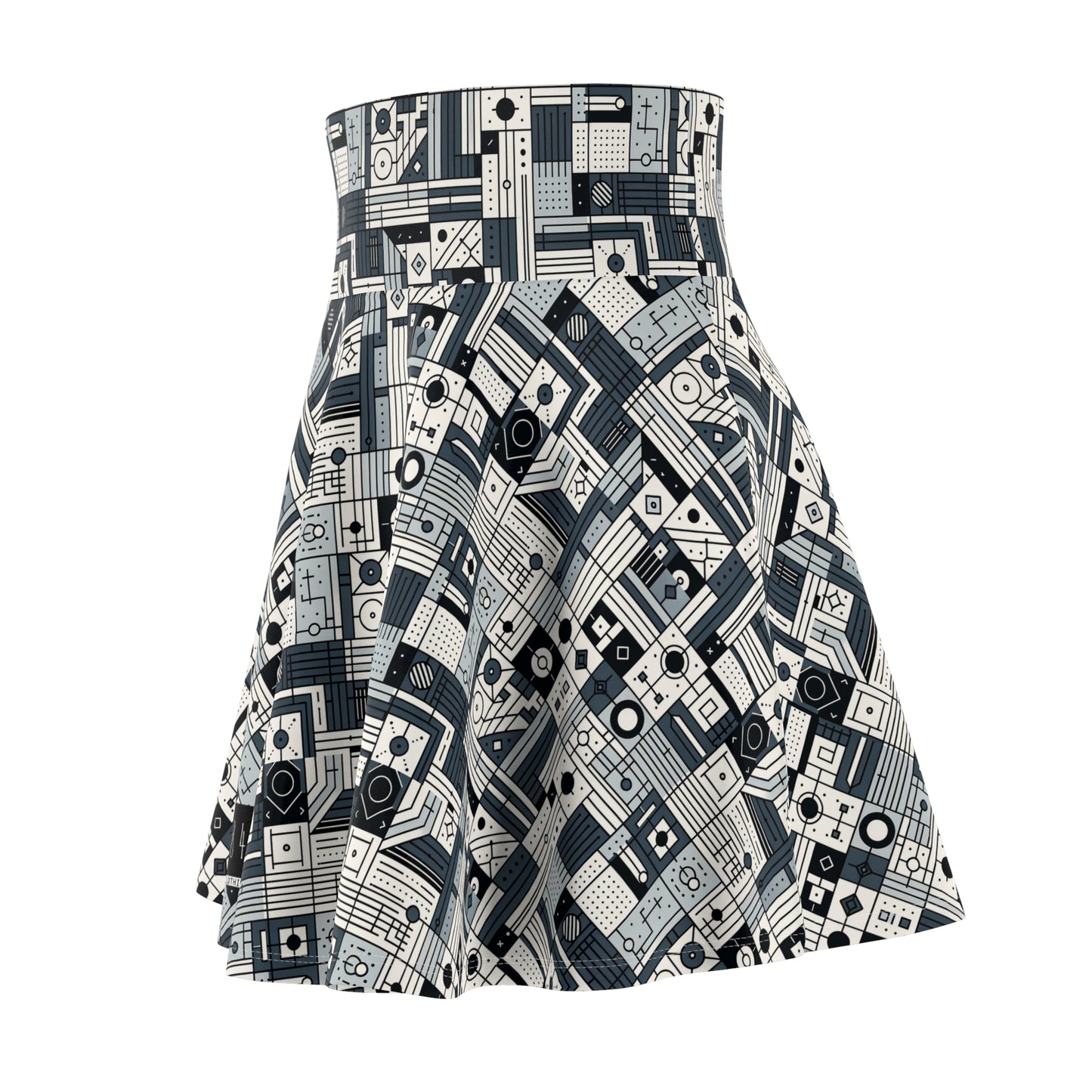 Digital Minimalism Minimalist Tech Women's Skater Skirt - 8404 Design-49