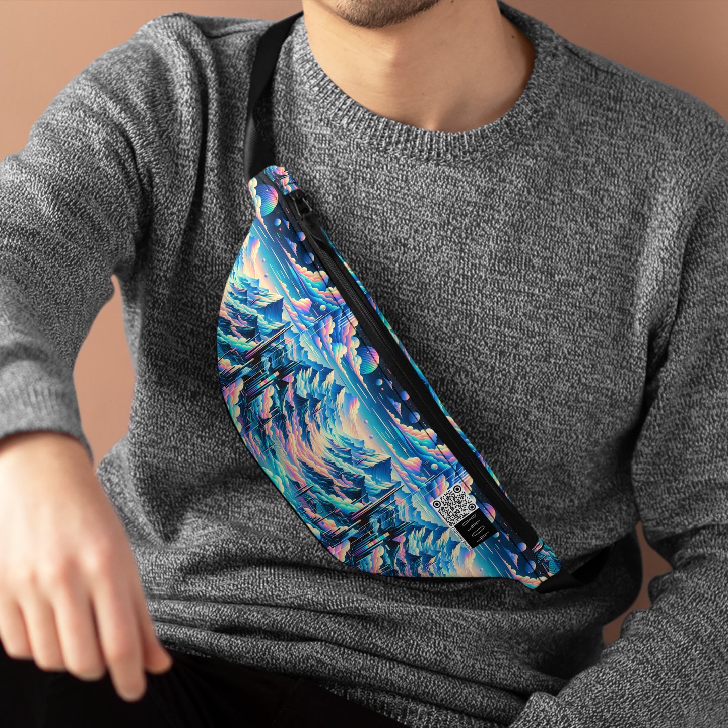 Digital Dreamscapes Digitally-Inspired Streetwear With a Dreamy, Surreal Twist Fanny Pack - 8404 Design-69