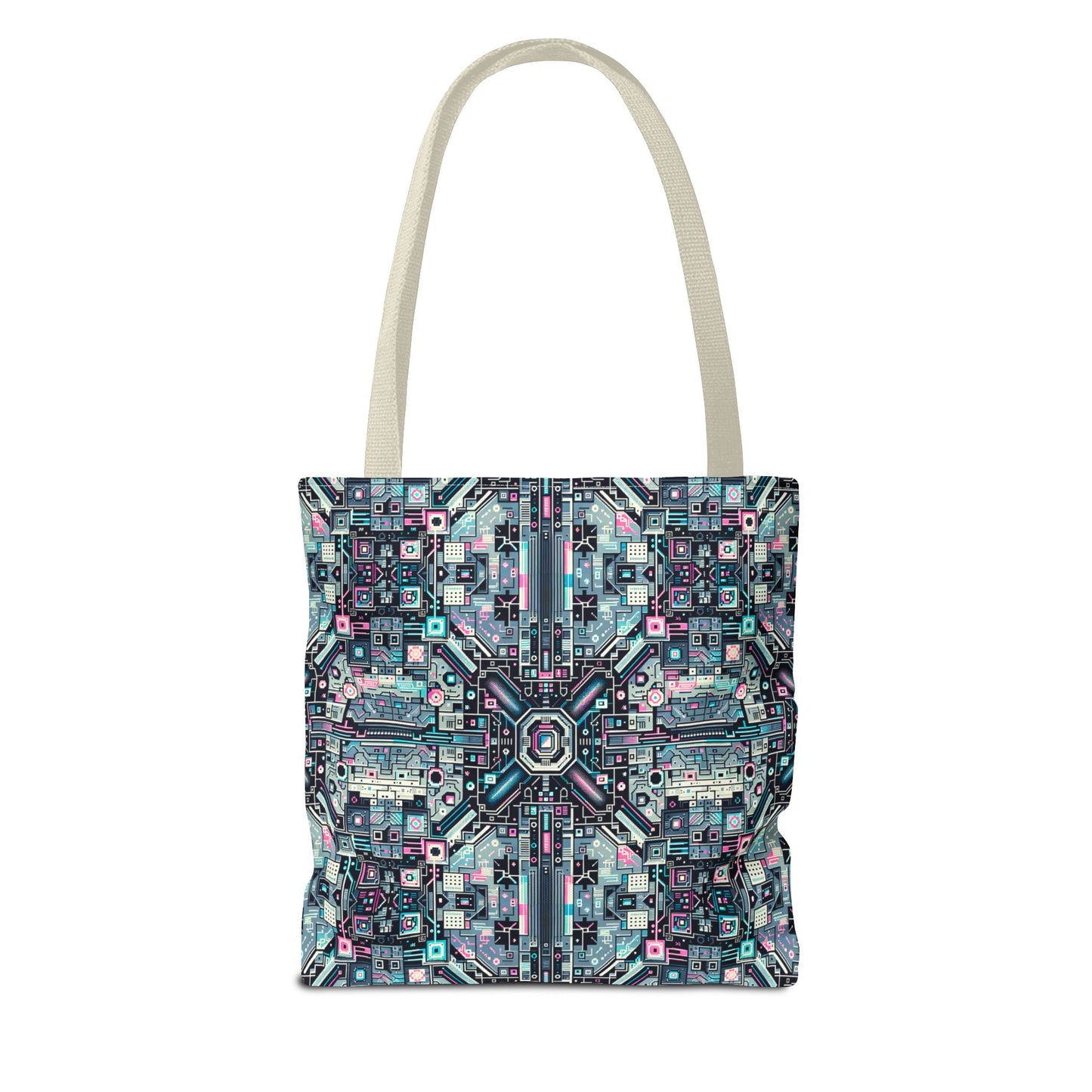 Digital Renaissance Tech-Forward Maximalism Tote Bag - 8404 Design-44