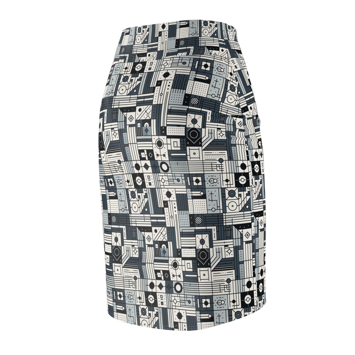 Digital Minimalism Minimalist Tech Women's Pencil Skirt - 8404 Design-49