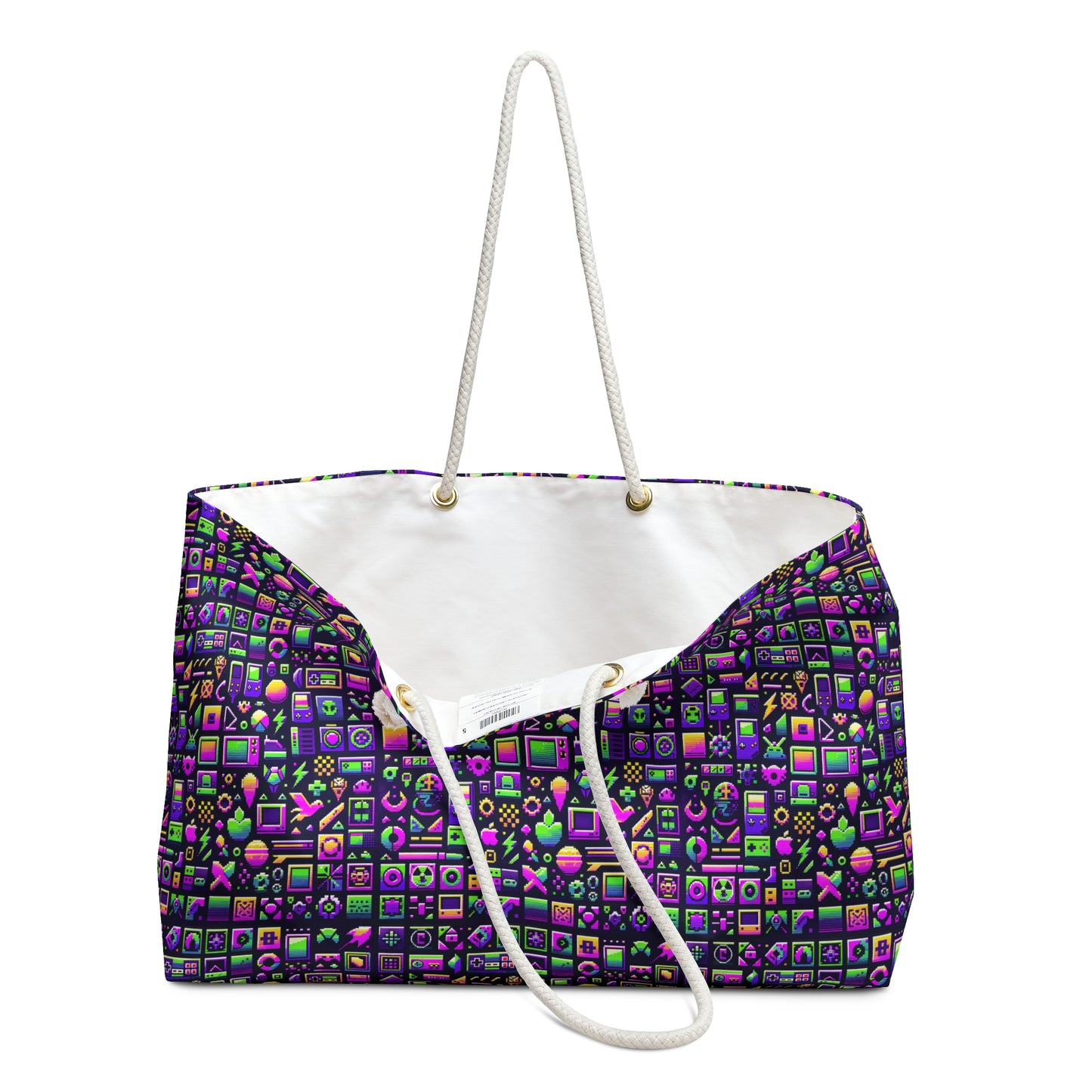 Digital Nostalgia Remix Modern Vintage Fusion Weekender Bag - 8404 Design-49