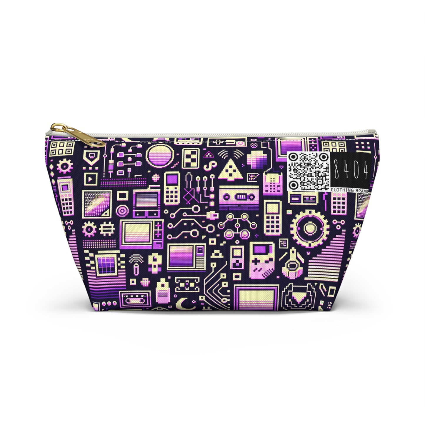Digital Nostalgia Remix Modern Vintage Fusion Accessory Pouch W T-Bottom - 8404 Design-54