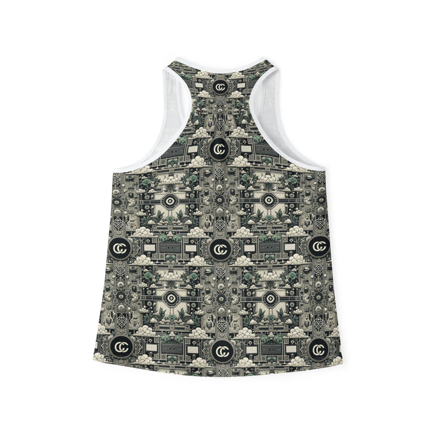 Cyber Garden Party Tech Garden Extravaganza Women's Tank Top - 8404 Design-54