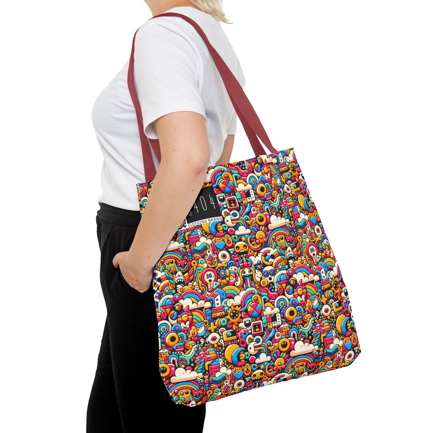 Neon Pop Playful Pop Culture Mashup Tote Bag - 8404 Design-62