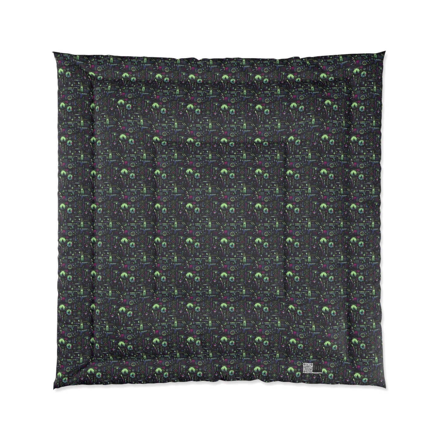 Tech Noir Futuristic Cyberpunk Comforter - 8404 Design-63