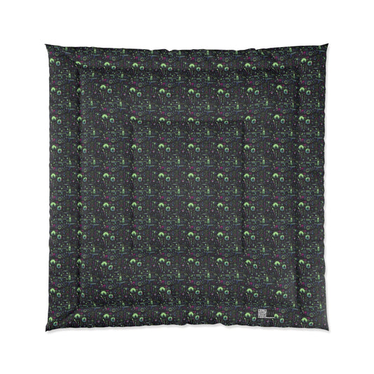 Tech Noir Futuristic Cyberpunk Comforter - 8404 Design-63