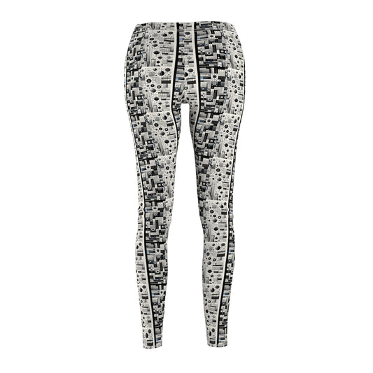 Digital Minimalism Minimalist Tech Women's Cut & Sew Casual Leggings - 8404 Design-66