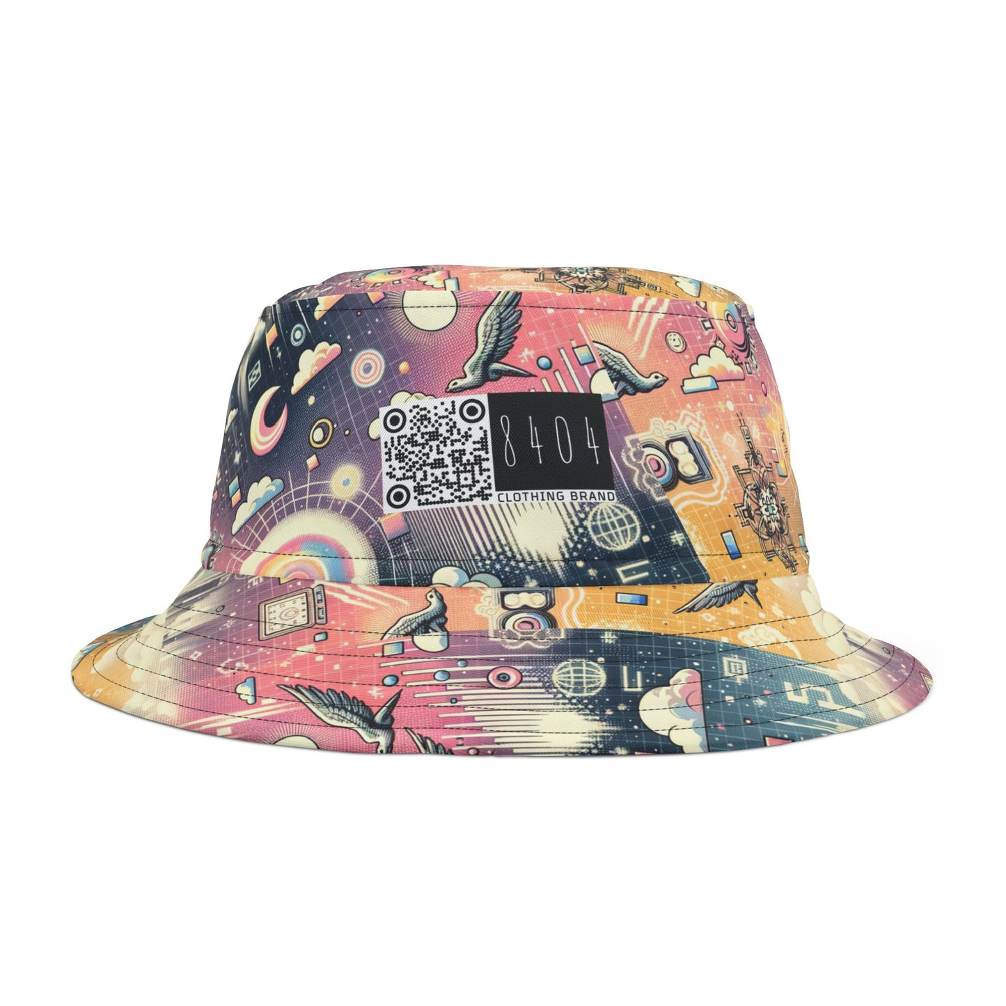 Digital Dreamland Whimsical and Nostalgic Streetwear With a Digital Twist Bucket Hat - 8404 Design-69