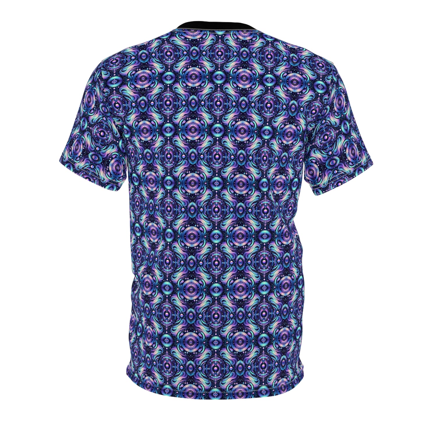 Iridescent Tech Fusion Tech-Forward Streetwear Unisex Cut & Sew Tee - 8404 Design-62