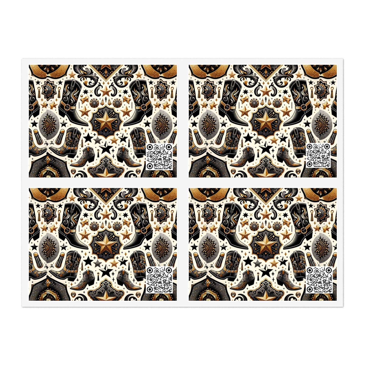 Cowboy Chic Revival Bold Western Glam Sticker Sheets - 8404 Design-60