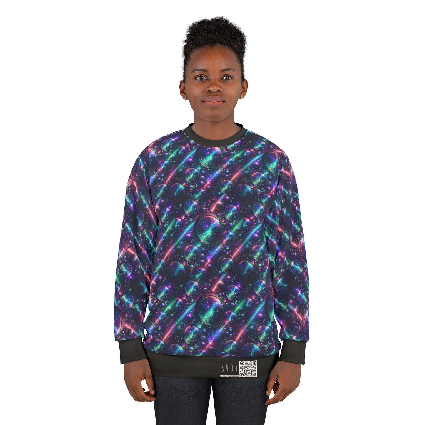 Iridescent Tech Fusion Tech-Forward Streetwear Sweatshirt - 8404 Design-51