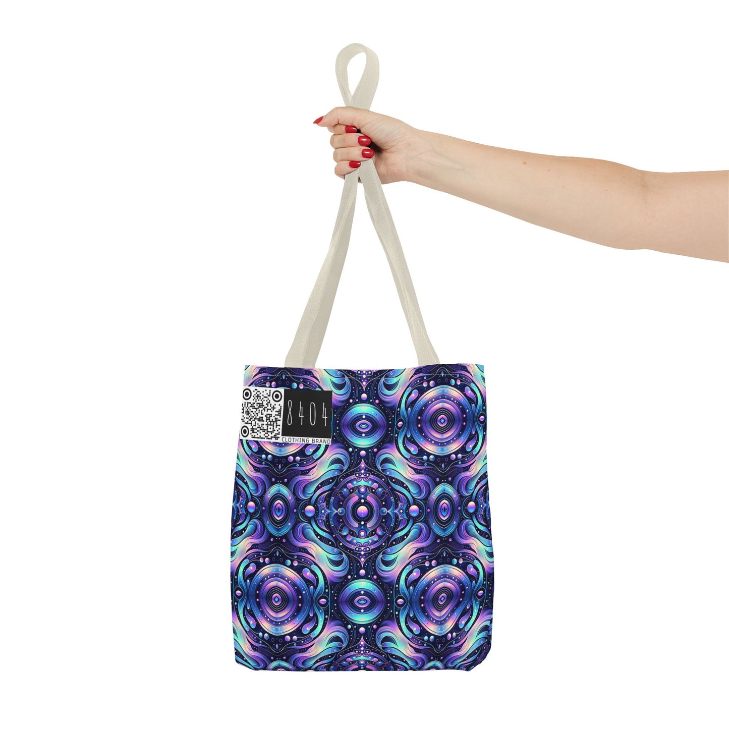 Iridescent Tech Fusion Tech-Forward Streetwear Tote Bag - 8404 Design-62