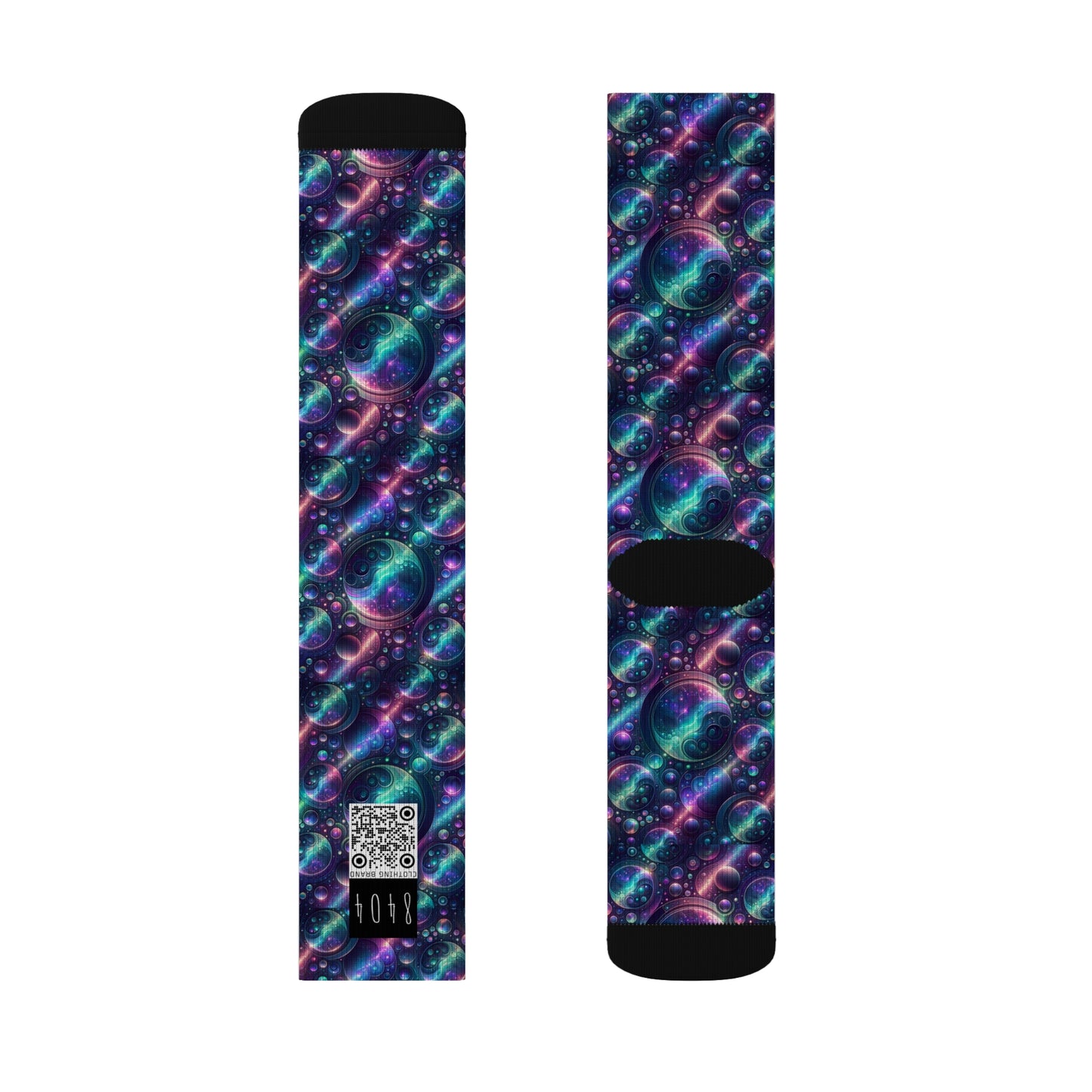 Iridescent Tech Fusion Tech-Forward Streetwear Sublimation Socks - 8404 Design-51