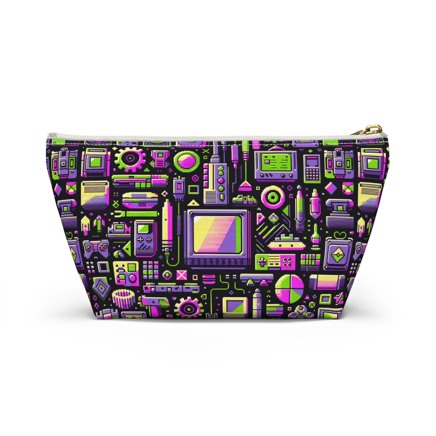Digital Nostalgia Remix Modern Vintage Fusion Accessory Pouch W T-Bottom - 8404 Design-67