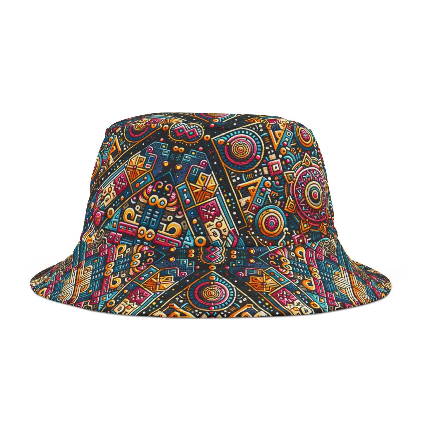 Cultural Fusion Tech Blend of Cultural Heritage With Tech-Inspired Elements Bucket Hat - 8404 Design-58