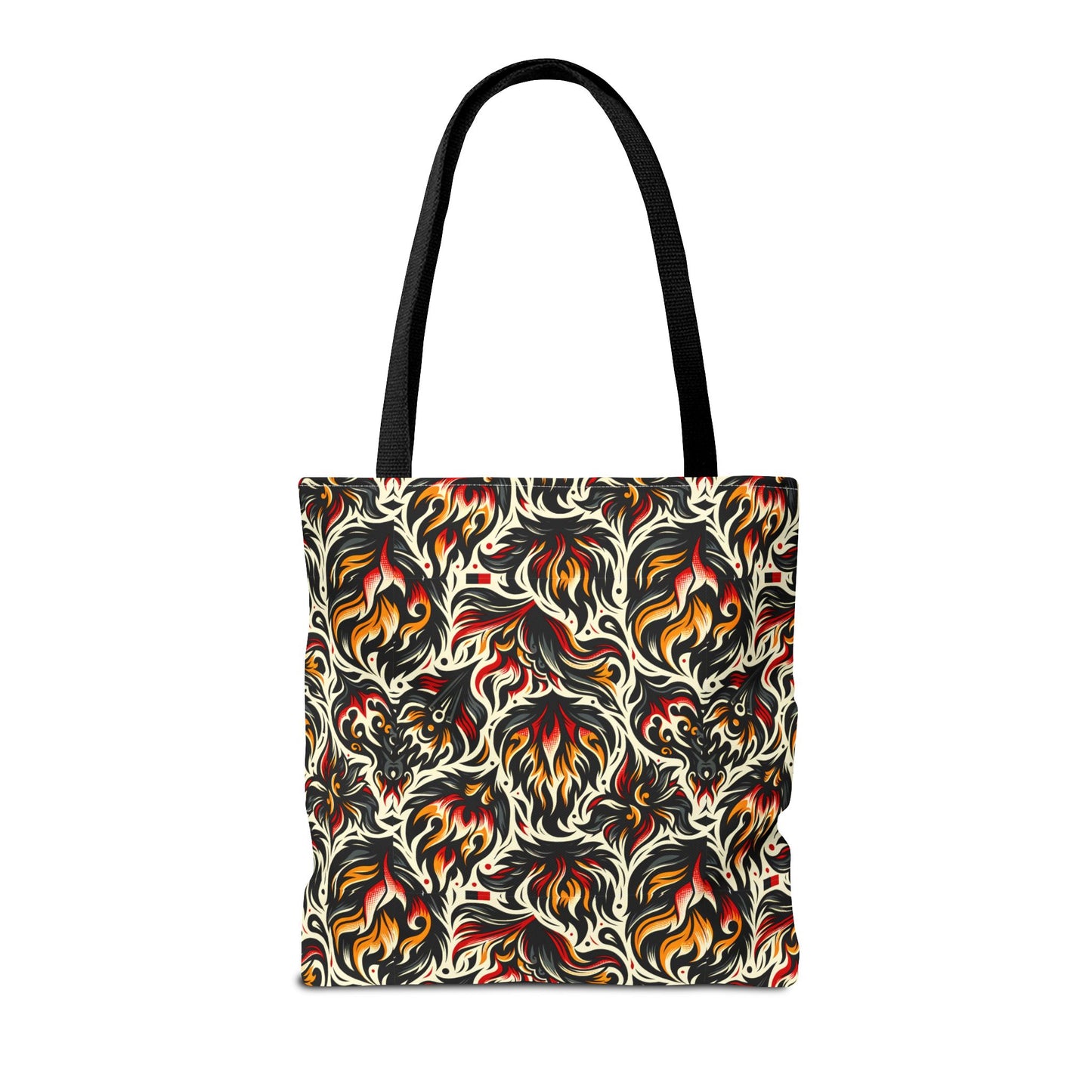Fire & Flames Bold Streetwear Statement Tote Bag - 8404 Design-57