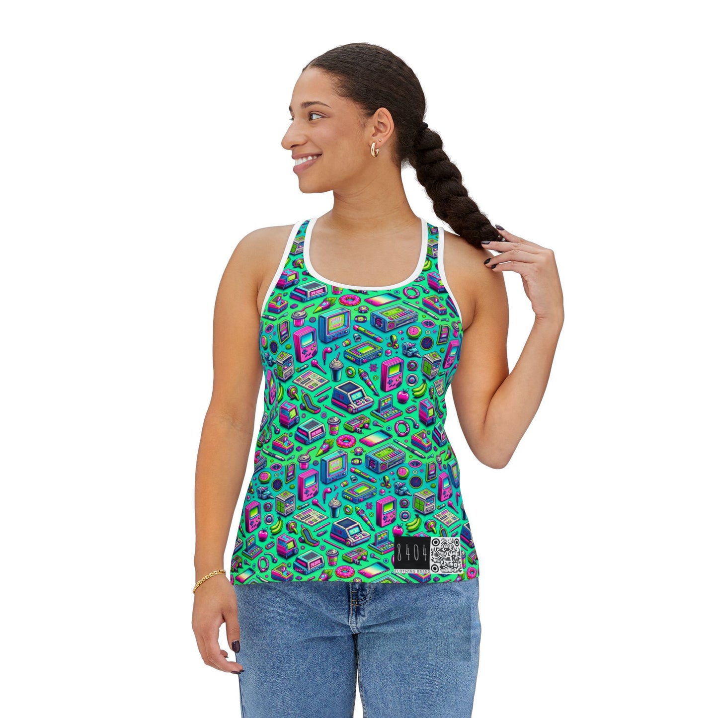Y2k Revival Nostalgic Futurism Women's Tank Top - 8404 Design-48