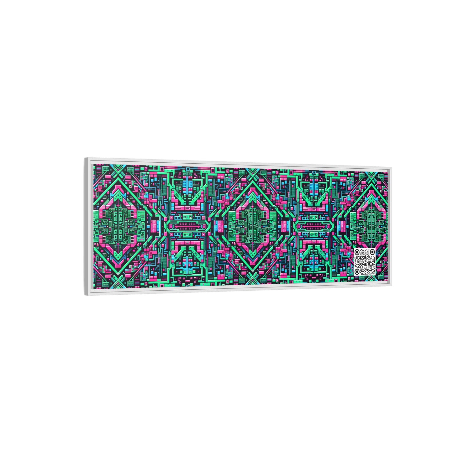 Digital Glitch Vibes Tech-Inspired Streetwear Matte Canvas, Framed (multi-Color) - 8404 Design-71 B