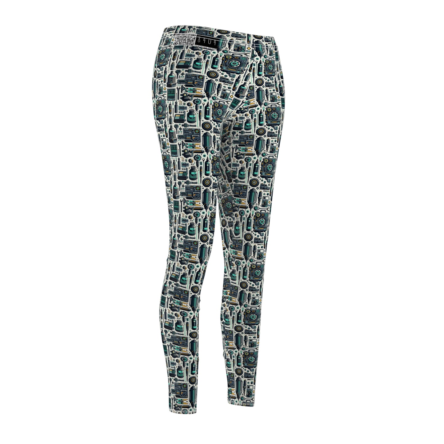 Tech Utility Fusion Modern Tech Streetwear Women's Cut & Sew Casual Leggings - 8404 Design-53