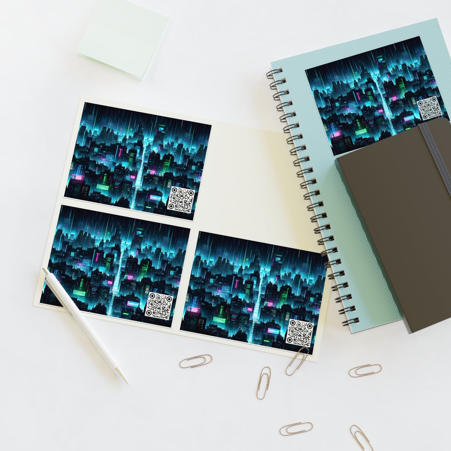 Tech Noir Graphics Cyberpunk Tech Aesthetic Sticker Sheets - 8404 Design-60