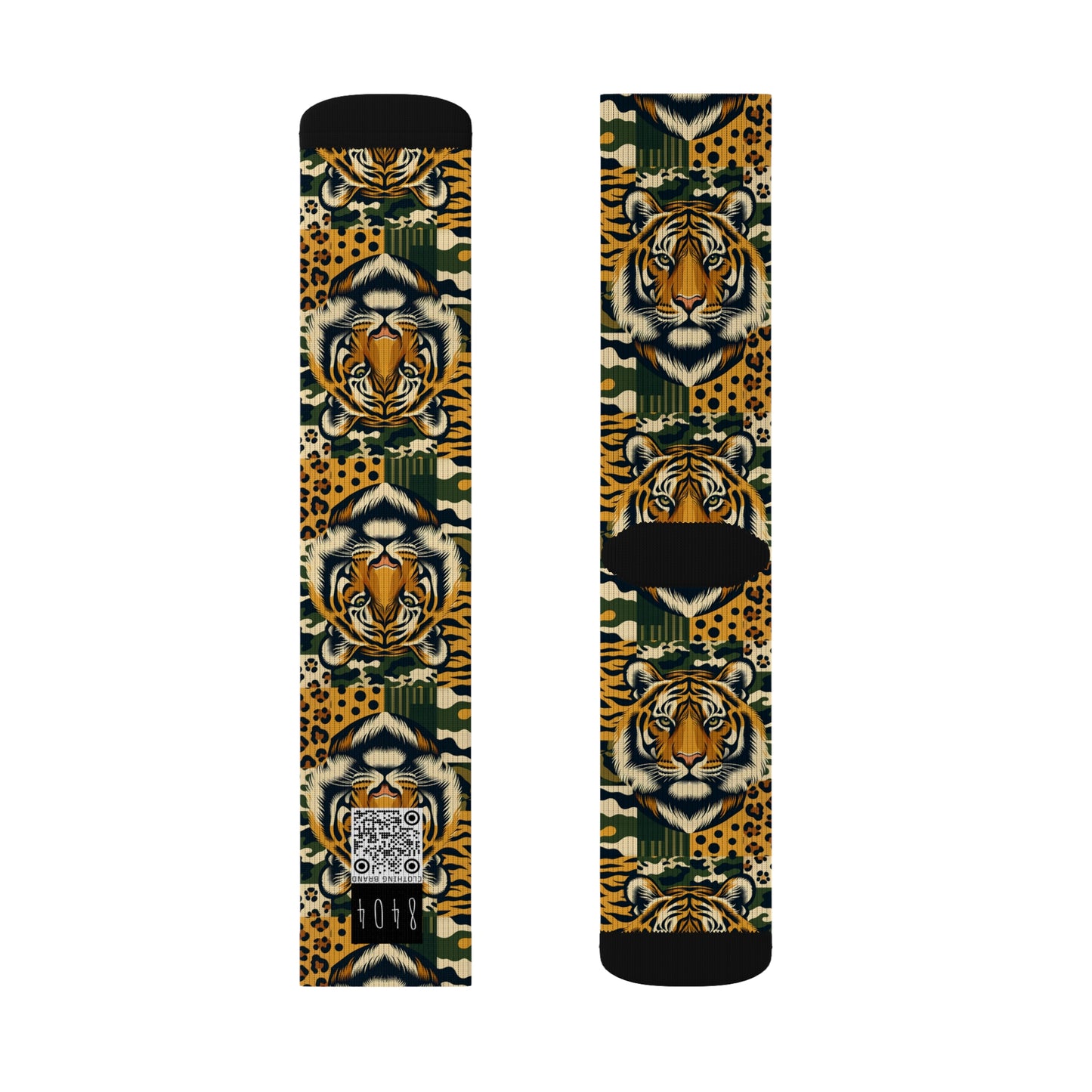 Streetwear Safari Urban Jungle Exploration Sublimation Socks - 8404 Design-64