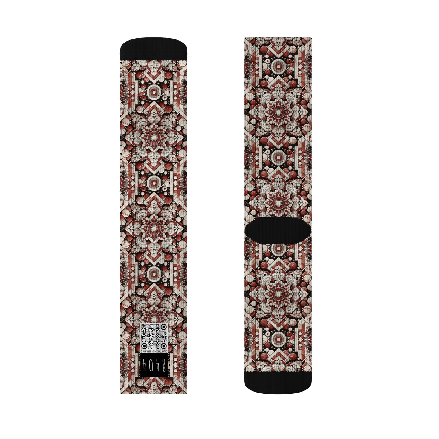 Neo Jomon Sculptural Aesthetics Artisanal Streetwear Sublimation Socks - 8404 Design-55