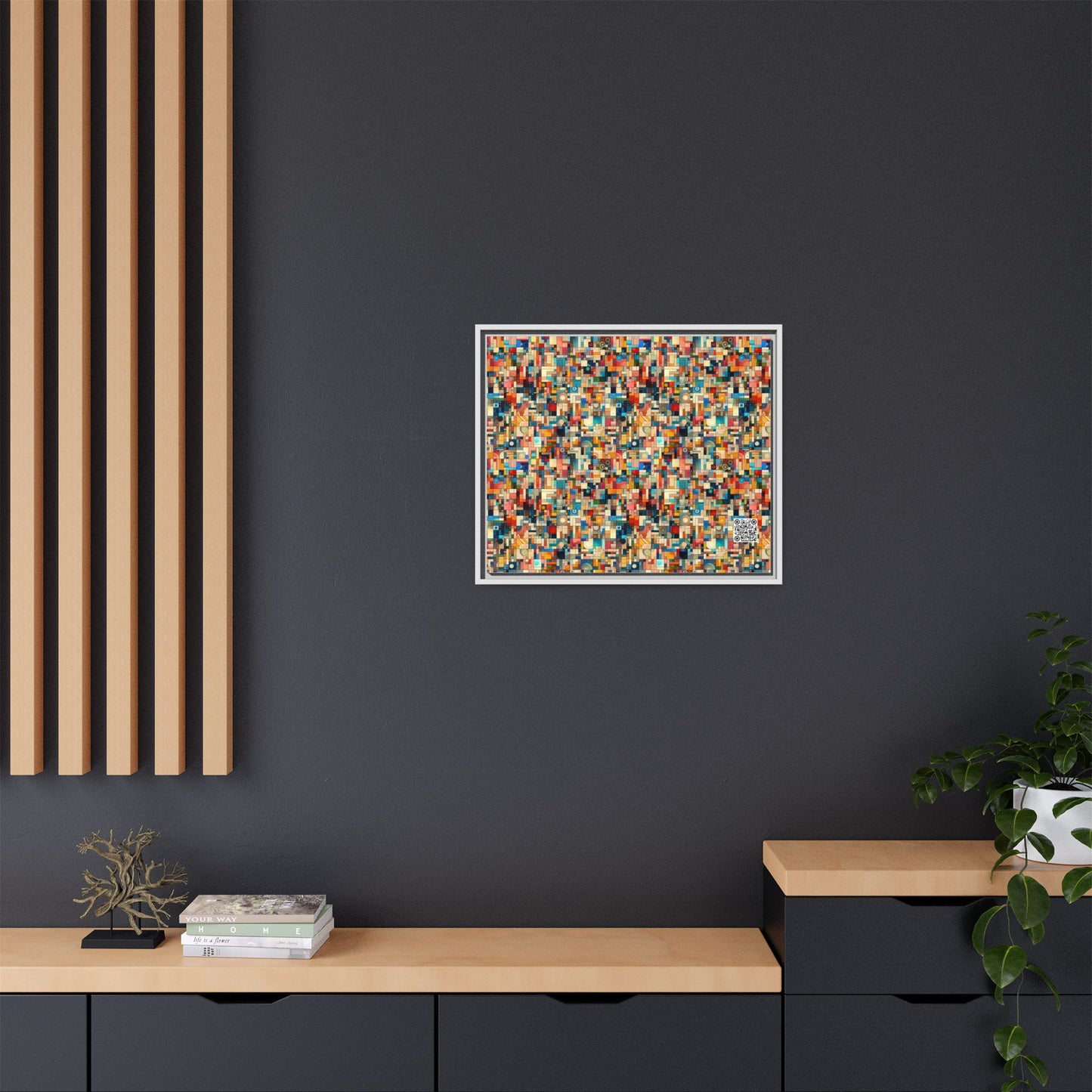Digital Artistic Expression Artistic Streetwear Matte Canvas, Framed (multi-Color) - 8404 Design-46 B