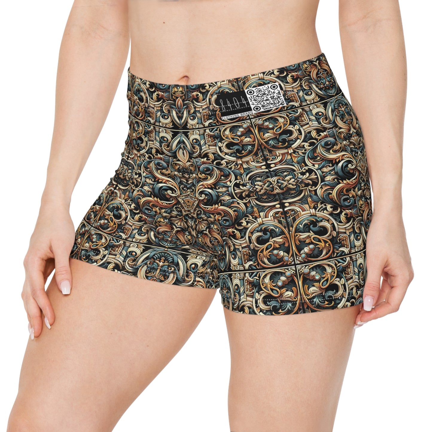 Urban Renaissance Historical Fusion With Street Edge Women's Shorts - 8404 Design-59