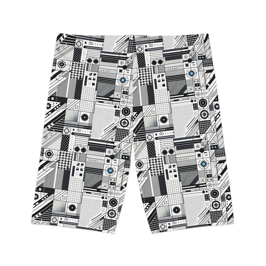 Digital Minimalism Minimalist Tech Women's Bike Shorts - 8404 Design-52