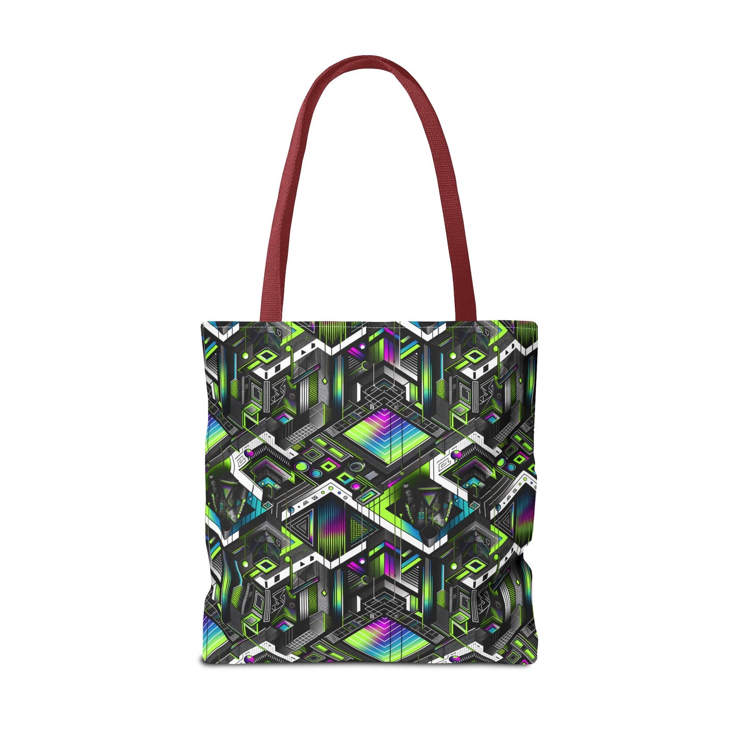 Retro Futurism Graphics Tech-Forward Streetwear Tote Bag - 8404 Design-52