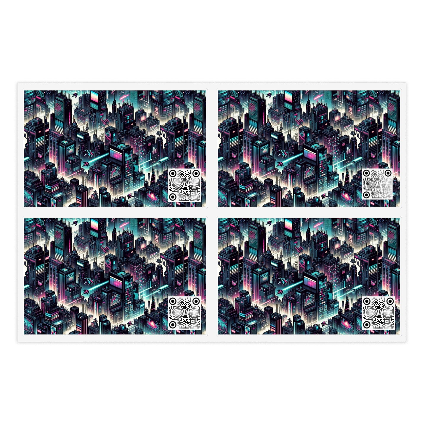 Digital Rebellion Tech-Inspired Streetwear Sticker Sheets - 8404 Design-51