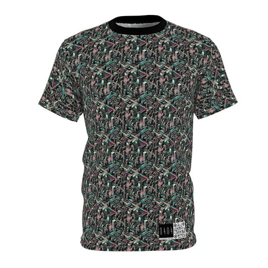 Digital Dreamland Tech-Inspired Streetwear Unisex Cut & Sew Tee - 8404 Design-51