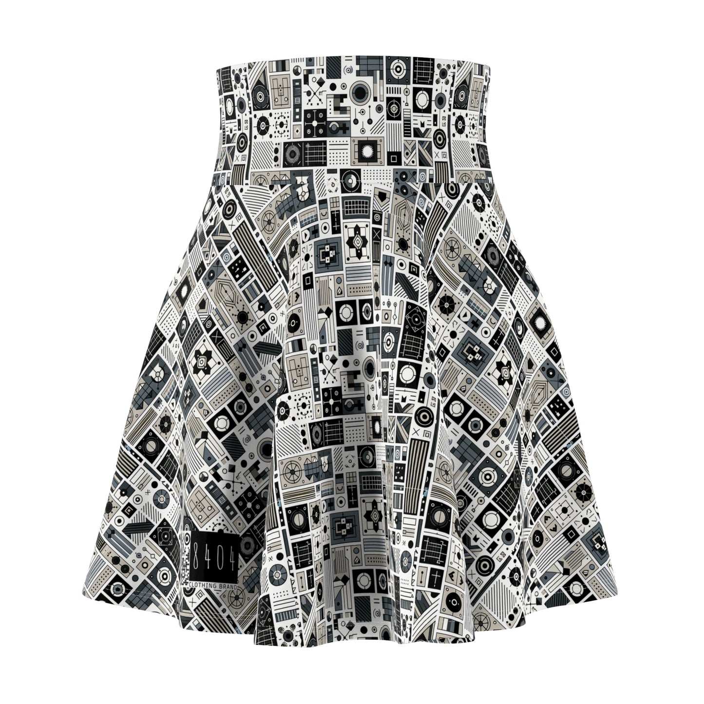 Digital Minimalism Minimalist Tech Women's Skater Skirt - 8404 Design-45