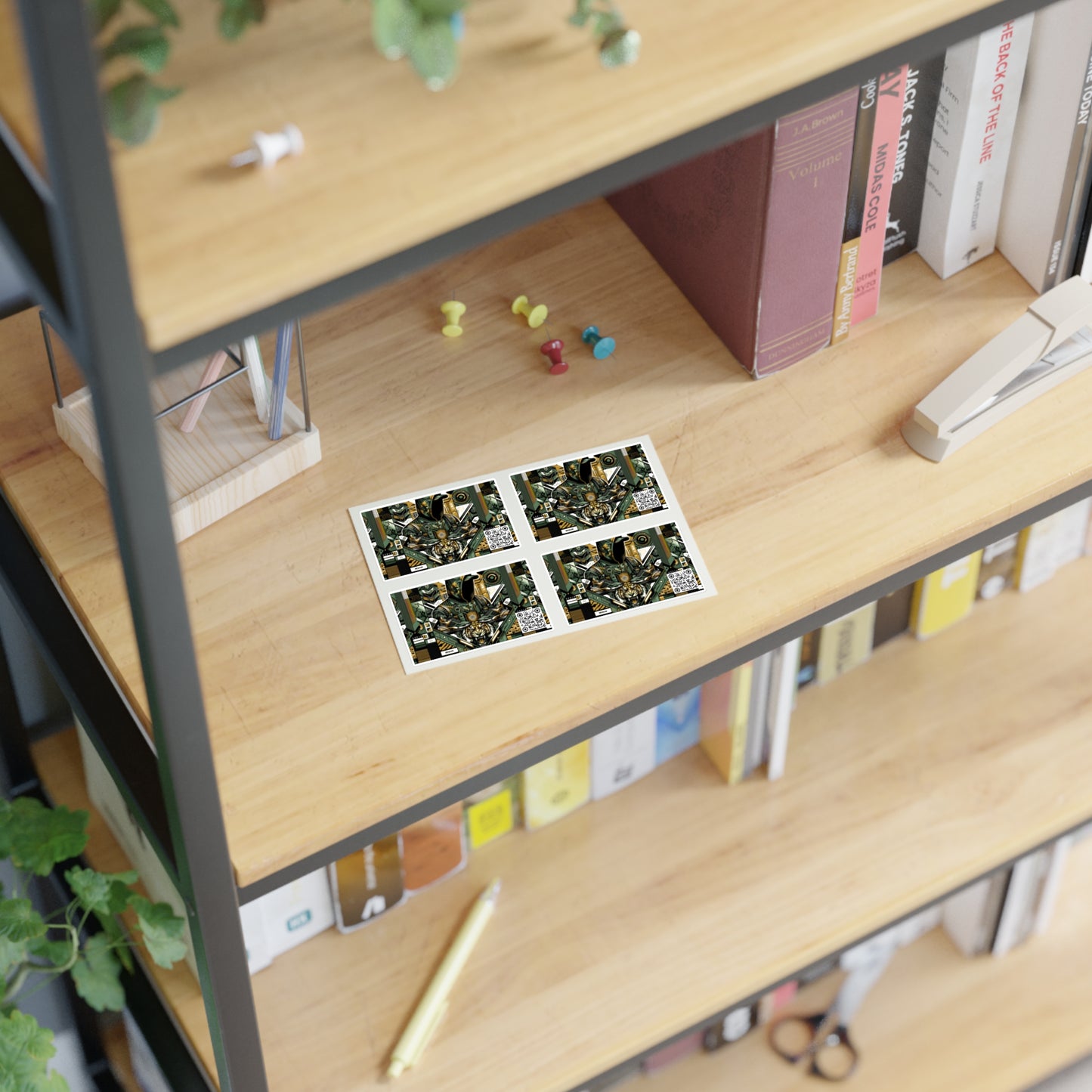 Neo-Camo Fusion Tech-Forward Streetwear Sticker Sheets - 8404 Design-64