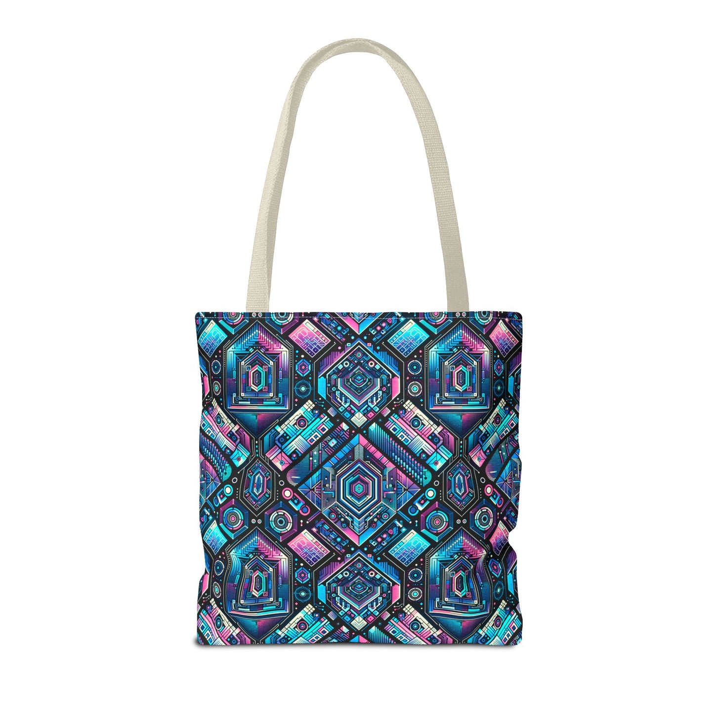 Digital Dreamland Futuristic Tech Aesthetic Tote Bag - 8404 Design-46