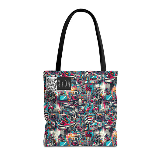 Urban Graffiti Fusion Eclectic Street Art Meets Modern Tech Culture Tote Bag - 8404 Design-50