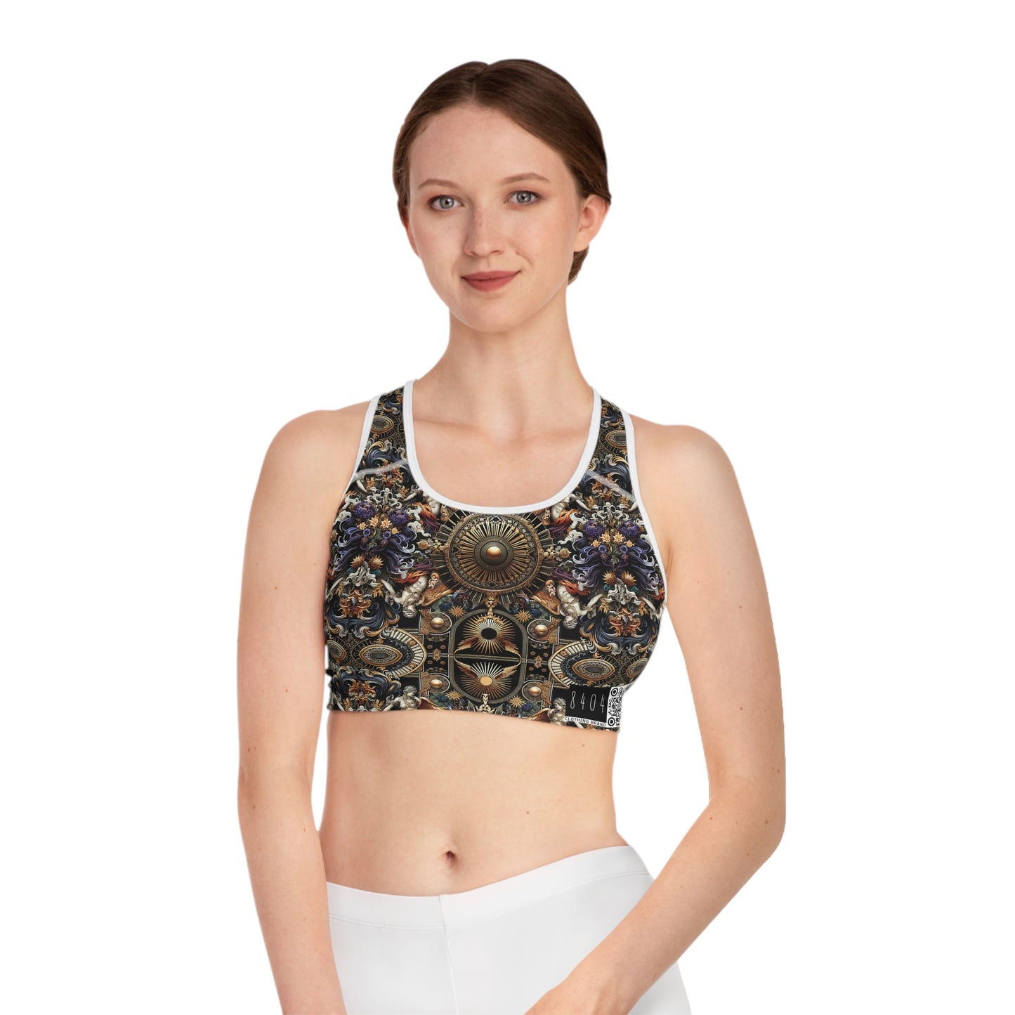 Digital Renaissance Luxurious Streetwear Inspired By Classical Art With a Modern Twist Sports Bra - 8404 Design-55