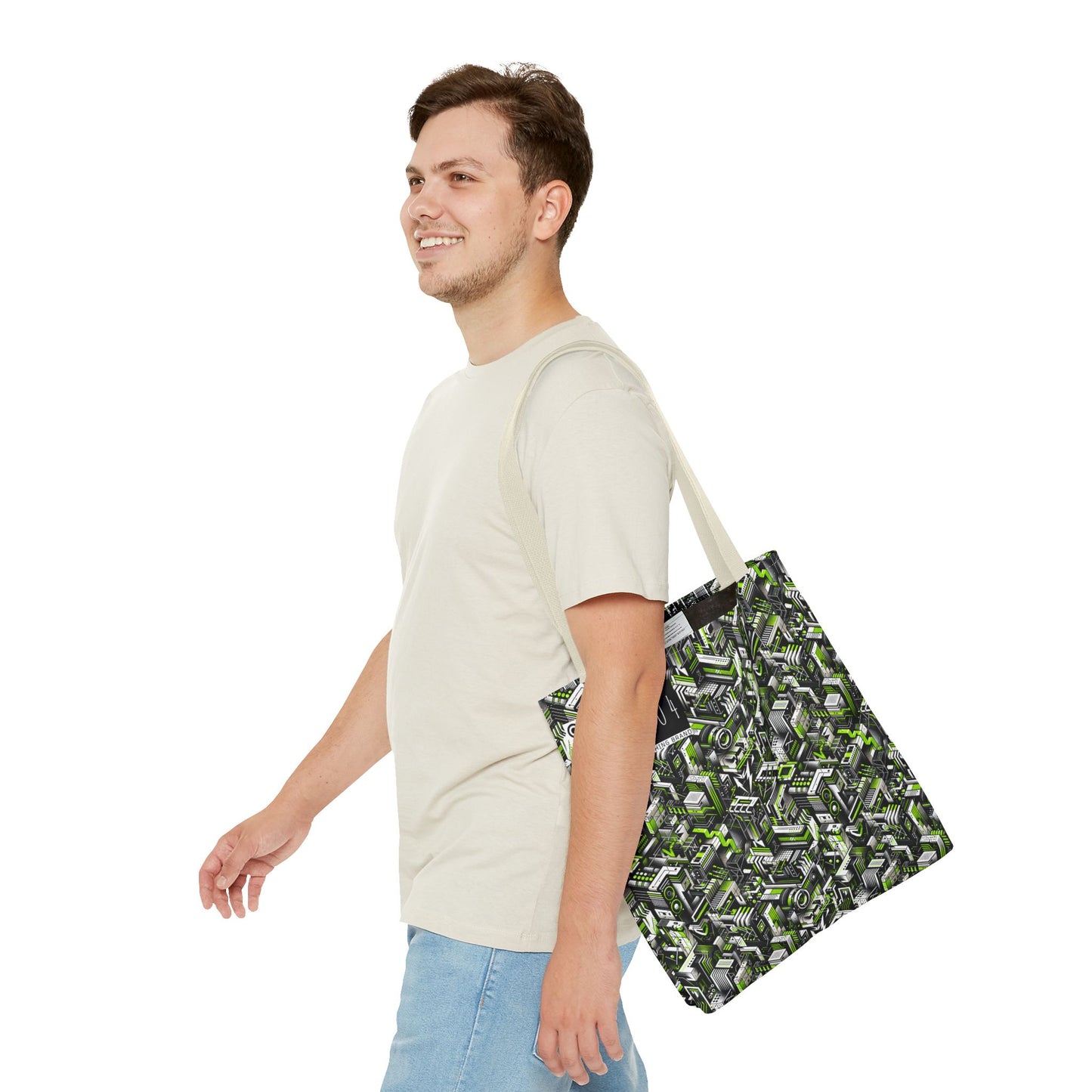 Graffiti Tech Fusion Bold Streetwear Fusion Tote Bag - 8404 Design-53