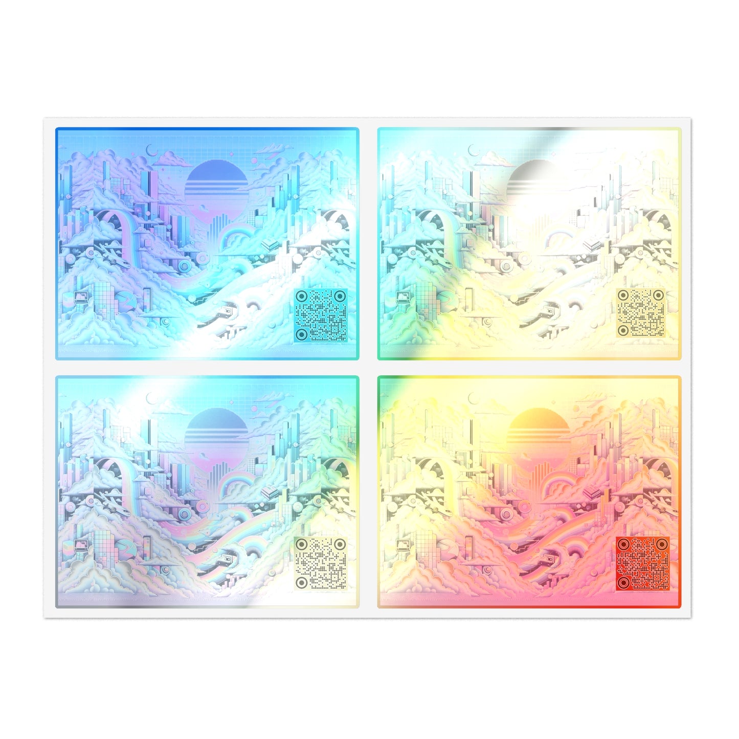 Digital Dreamland Whimsical and Nostalgic Streetwear With a Digital Twist Sticker Sheets - 8404 Design-59