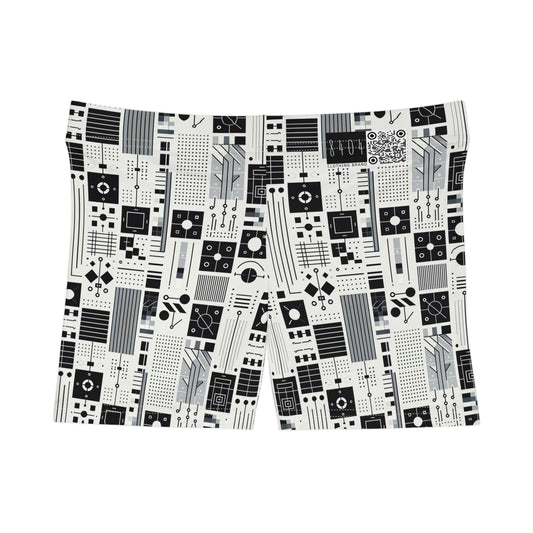 Digital Minimalism Minimalist Tech Women's Shorts - 8404 Design-54