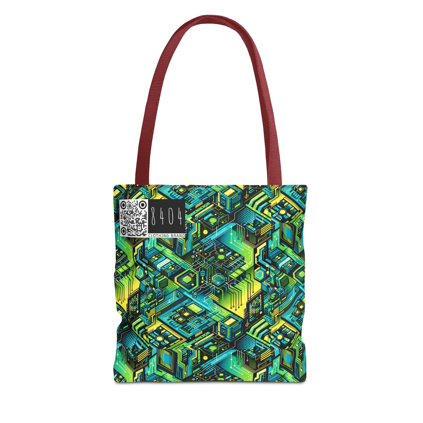 Tech-Infused Neon Tech-Forward Streetwear Tote Bag - 8404 Design-38