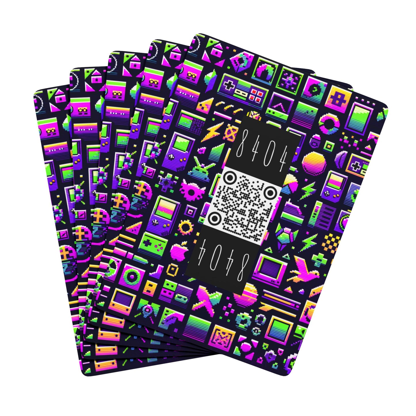 Digital Nostalgia Remix Modern Vintage Fusion Poker Playing Cards - 8404 Design-49 B