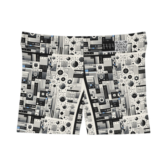 Digital Minimalism Minimalist Tech Women's Shorts - 8404 Design-66
