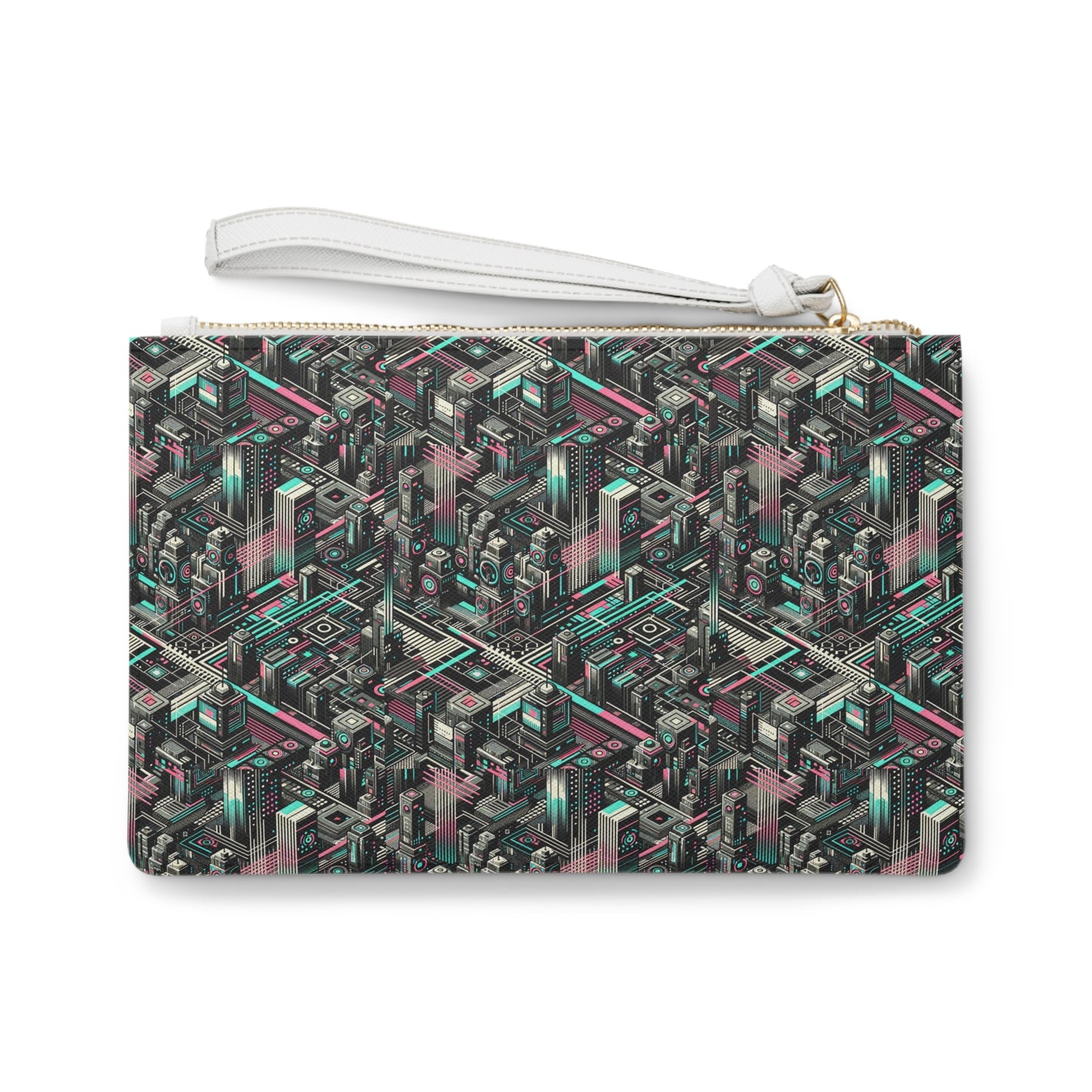 Digital Dreamland Tech-Inspired Streetwear Clutch Bag - 8404 Design-51
