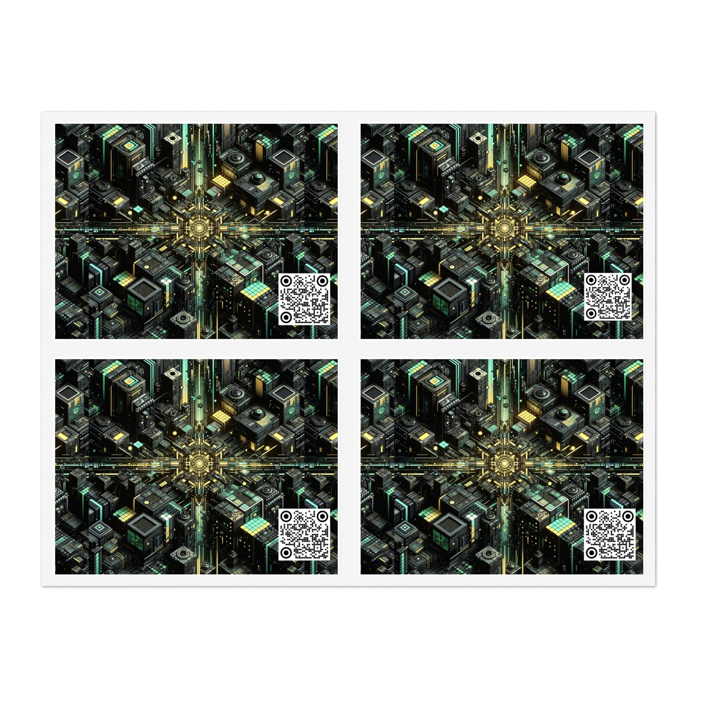 Tech Noir Graphics Tech-Inspired Streetwear Sticker Sheets - 8404 Design-66