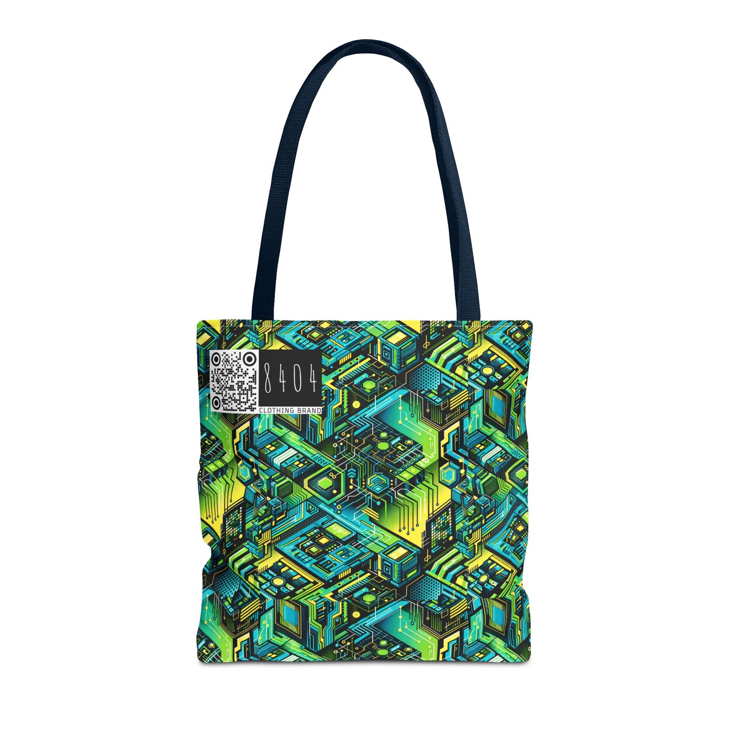 Tech-Infused Neon Tech-Forward Streetwear Tote Bag - 8404 Design-38