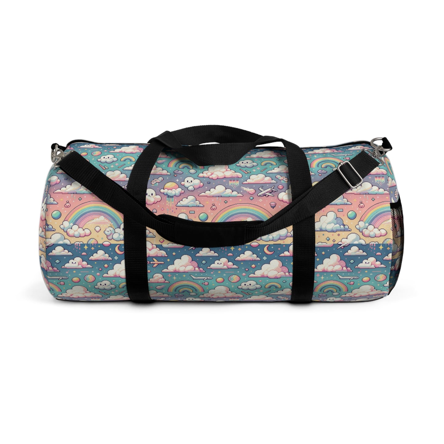 Digital Dreamland Whimsical and Nostalgic Streetwear With a Digital Twist Duffel Bag - 8404 Design-58