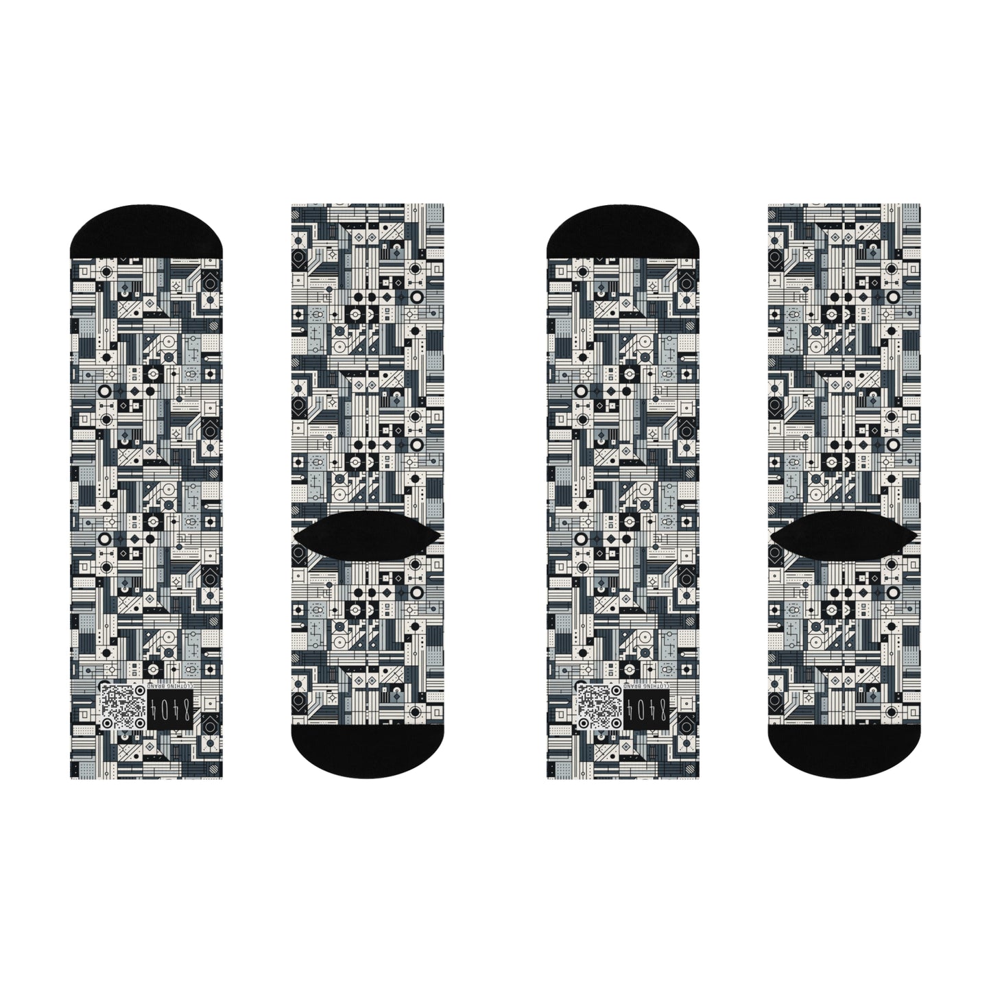 Digital Minimalism Minimalist Tech Cushioned Crew Socks - 8404 Design-49