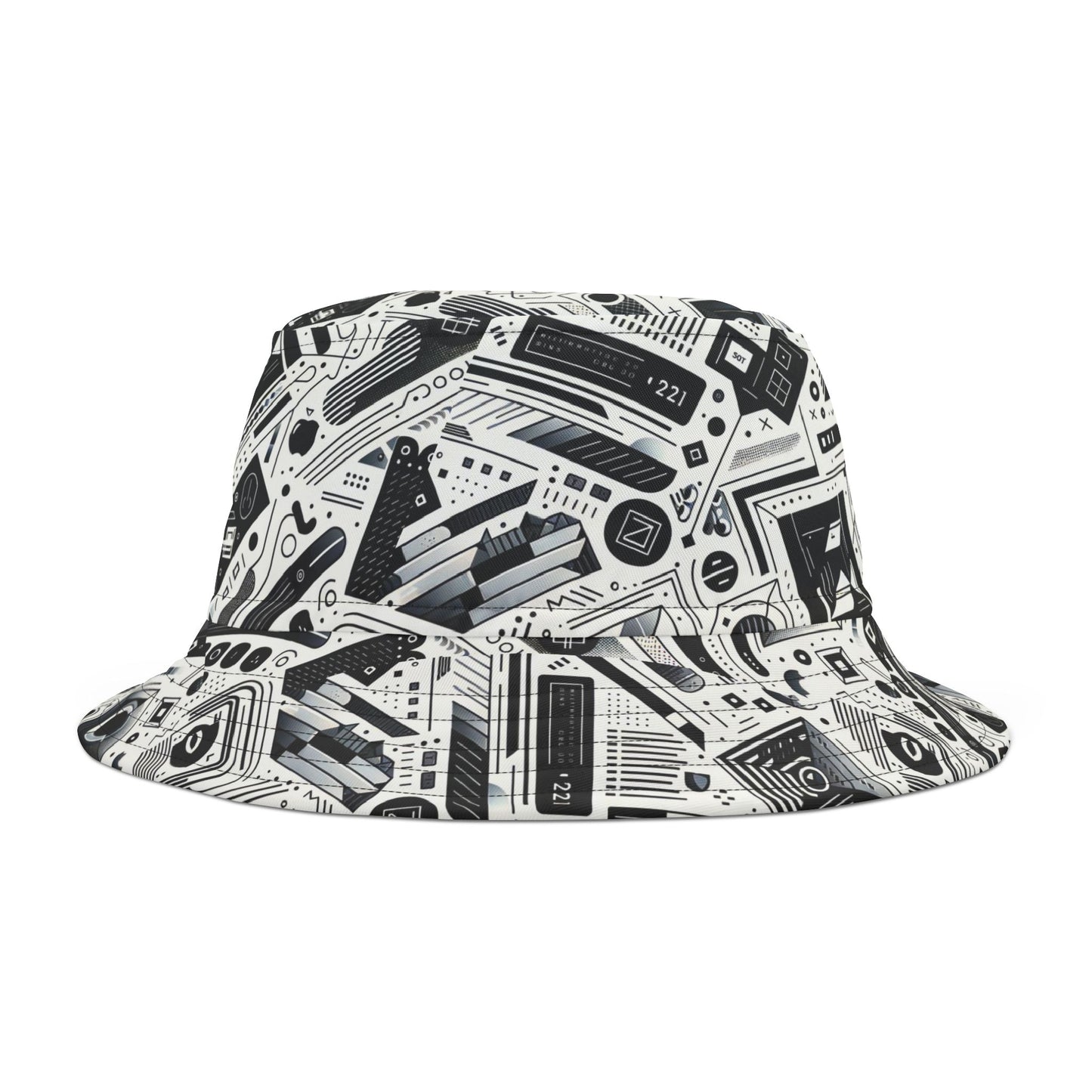 Tech Minimalism Minimalist Tech Bucket Hat - 8404 Design-72