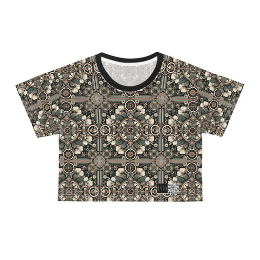 Cyber Garden Party Tech Garden Extravaganza Crop Tee - 8404 Design-66